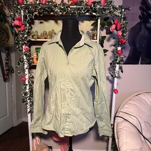 Riders by Lee Light Green Button-Down Shirt